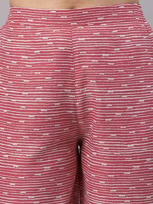 Pink printed cotton Kurta Set 5