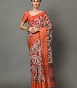 MISHRI COLLECTION Women's Saree Pure Cotton Fabric Digital Print Saree with Unstitched Blouse Piece (Free Size)