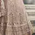 Rodeo Dust pink Swarovski, Thread & Zari embroidered with cut work Georgette semi stitched Wedding lehenga