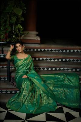 Green Designer Kanjivaram Silk Saree 2