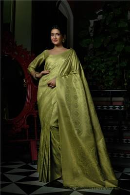 LIGHT_green Designer Kanjivaram Silk Saree 1