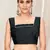 Grey plain chiffon saree with blouse