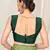 Green plain chiffon saree with blouse