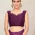 Magenta plain chiffon saree with blouse