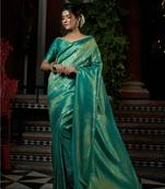 Sky Blue Designer Kanjivaram Silk Saree