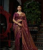 PURPLE Designer Kanjivaram Silk Saree