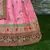 Pink Thread, Dori, Zari, and Sequins embroidered with stone work art silk semi stitched bridal lehenga
