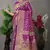 Purple woven Faux kanchipuram silk saree with blouse