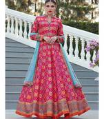 Partywear Designer Pink Heavy Soft Killer Silk Salwar Suit