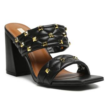 Fischer Block Heel Sandals in Black 1