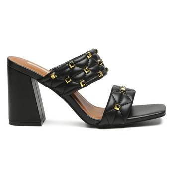 Fischer Block Heel Sandals in Black 2