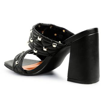 Fischer Block Heel Sandals in Black 3