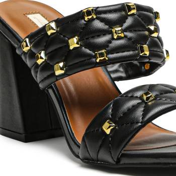 Fischer Block Heel Sandals in Black 4