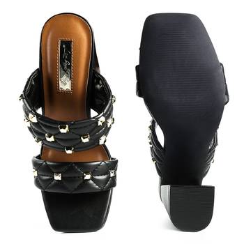 Fischer Block Heel Sandals in Black 5