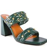 Fischer Block Heel Sandals in Green
