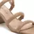 Slater Croc Slingback Block Sandals in Nude