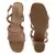 Slater Croc Slingback Block Sandals in Nude
