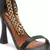 Venusta Heel Sandal With Metal Chain in Black
