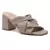 Knope Interwoven Straps Mid Heeled Sandals in Beige