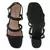 Slater Croc Slingback Block Sandals in Black