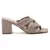 Knope Interwoven Straps Mid Heeled Sandals in Beige