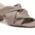 Knope Interwoven Straps Mid Heeled Sandals in Beige