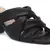 Knope Interwoven Straps Mid Heeled Sandals in Black