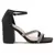 Black Rhinestone Evening Heel Sandals   