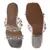 Metal Drops Clear Slide Sandals 