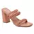 Woven Strap Casual Block Sandals in Coral