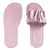 Pink Gathered Low Wedge Slides