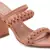 Woven Strap Casual Block Sandals in Coral