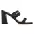 Woven Strap Casual Block Sandals in Black