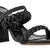 Woven Strap Casual Block Sandals in Black