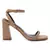 Nude Square Toe Block Heeled Sandal