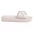 Beige Gathered Low Wedge Slides