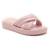 Quilted Pink Platform Slides