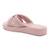 Quilted Pink Platform Slides