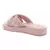 Quilted Pink Platform Slides