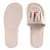 Beige Gathered Low Wedge Slides