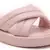 Quilted Pink Platform Slides