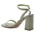 Mint Green Square Toe Block Heeled Sandal