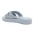 Quilted Blue Platform Slides