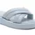 Quilted Blue Platform Slides