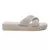 Quilted Beige Flat Slides