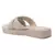 Quilted Beige Flat Slides