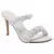 Gather Straps Slip-On Heeled Sandal in White