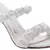Gather Straps Slip-On Heeled Sandal in White