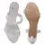 Gather Straps Slip-On Heeled Sandal in White