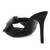 Bow Tie High Heeled Black Sandal